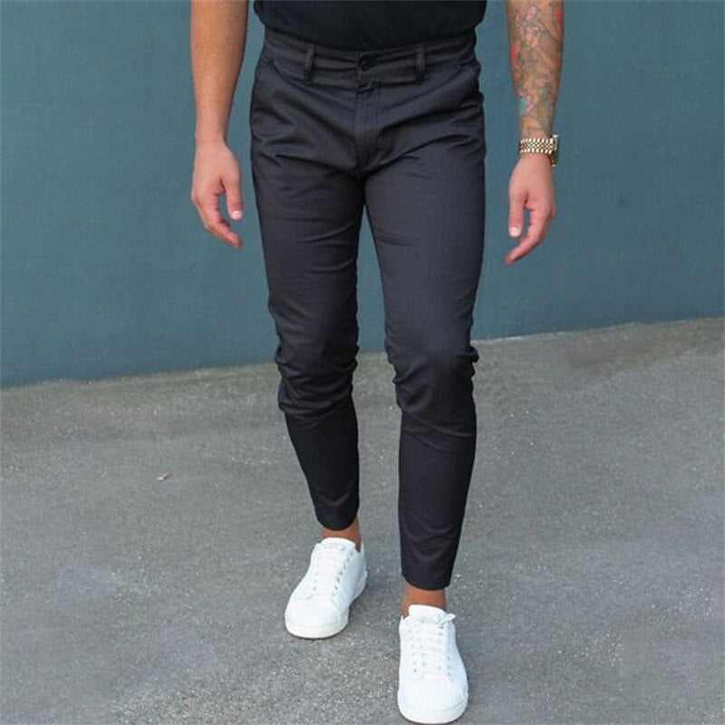 Slim Fit Zipper Pants