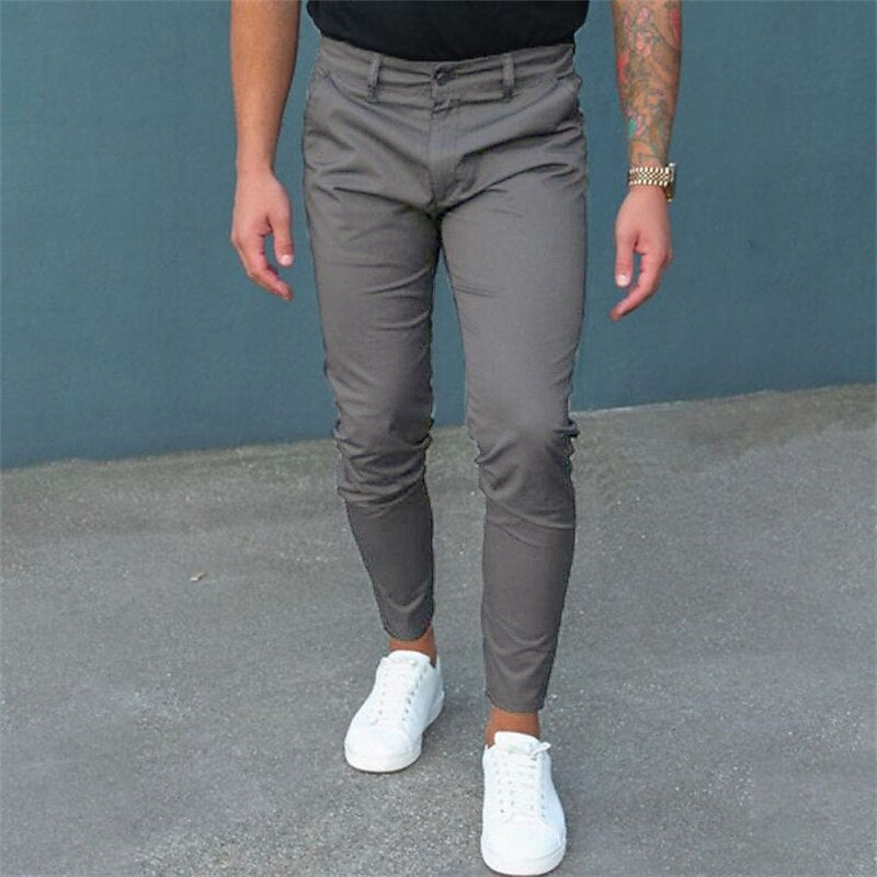 Slim Fit Zipper Pants