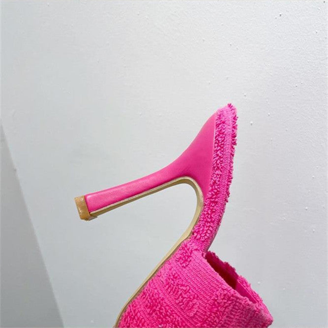 Super High Heel Plus Size Towel Sandals And Slippers