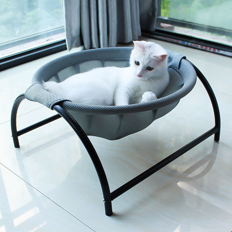Cat Hammock Bed Free-Standing Cat Sleeping Cat Bed Cat Supplies Pet Supplies Whole Wash Stable Structure Detachable Excellent Breathability Easy Assembly Indoors Outdoors