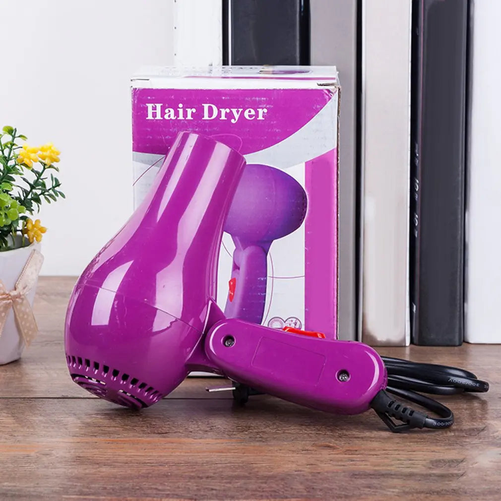 Mini Professional Hair Dryer Collecting Nozzle 220V Foldable Travel Household Electric Hair Blower Retractable Power Cord