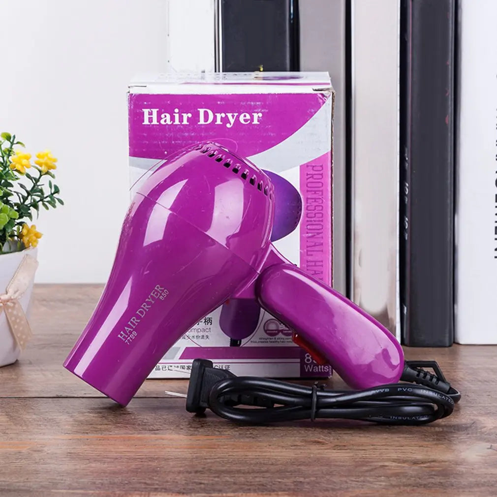 Mini Professional Hair Dryer Collecting Nozzle 220V Foldable Travel Household Electric Hair Blower Retractable Power Cord