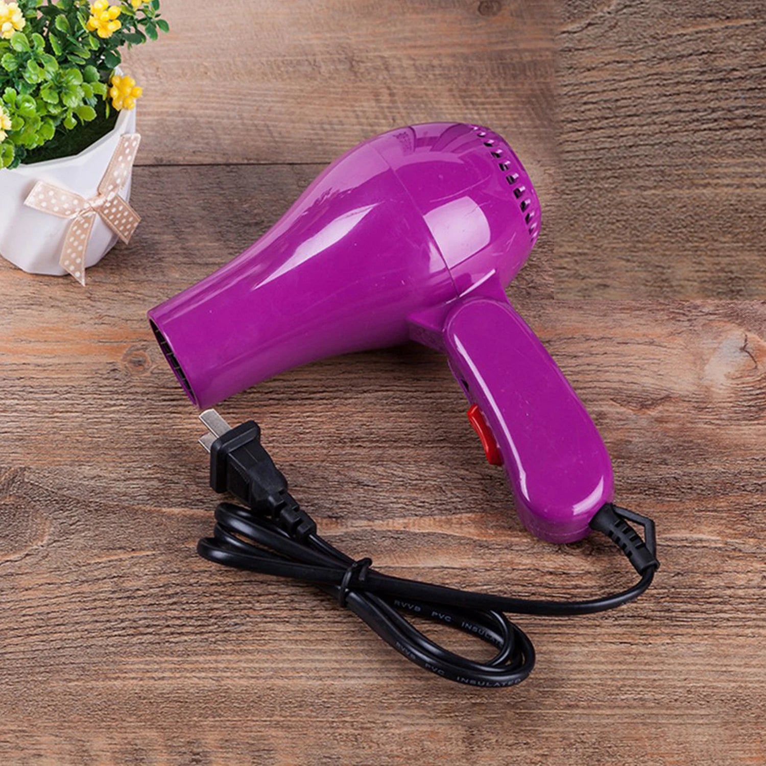 Mini Professional Hair Dryer Collecting Nozzle 220V Foldable Travel Household Electric Hair Blower Retractable Power Cord