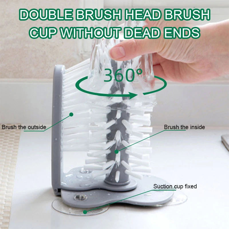 Installer brush for washing glasses