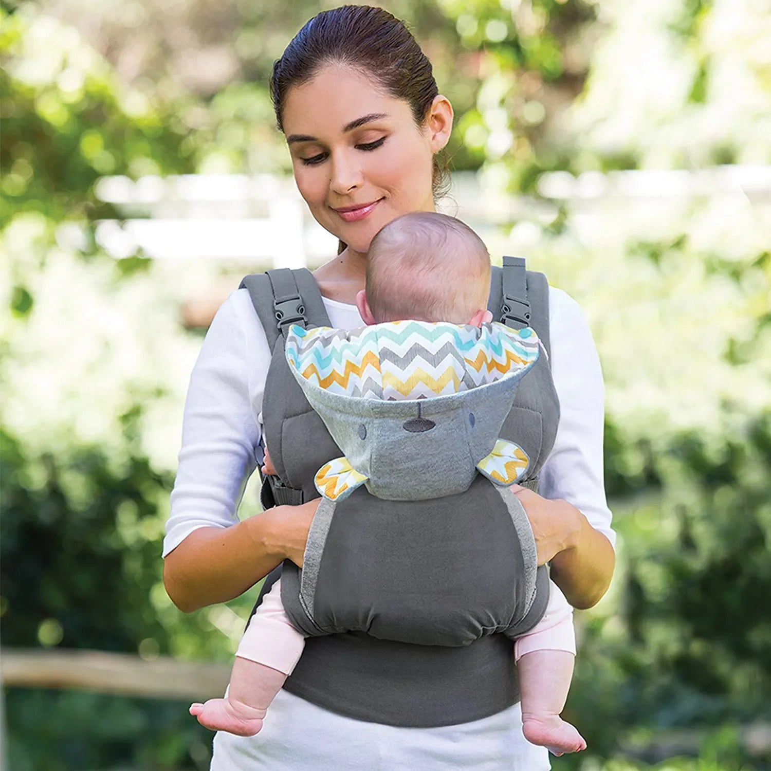 Ergonomic Bear-themed Cotton Baby Shoulder Strap Carrier with Hat Multifunctional Portable Detachable Breathable Baby Carrier