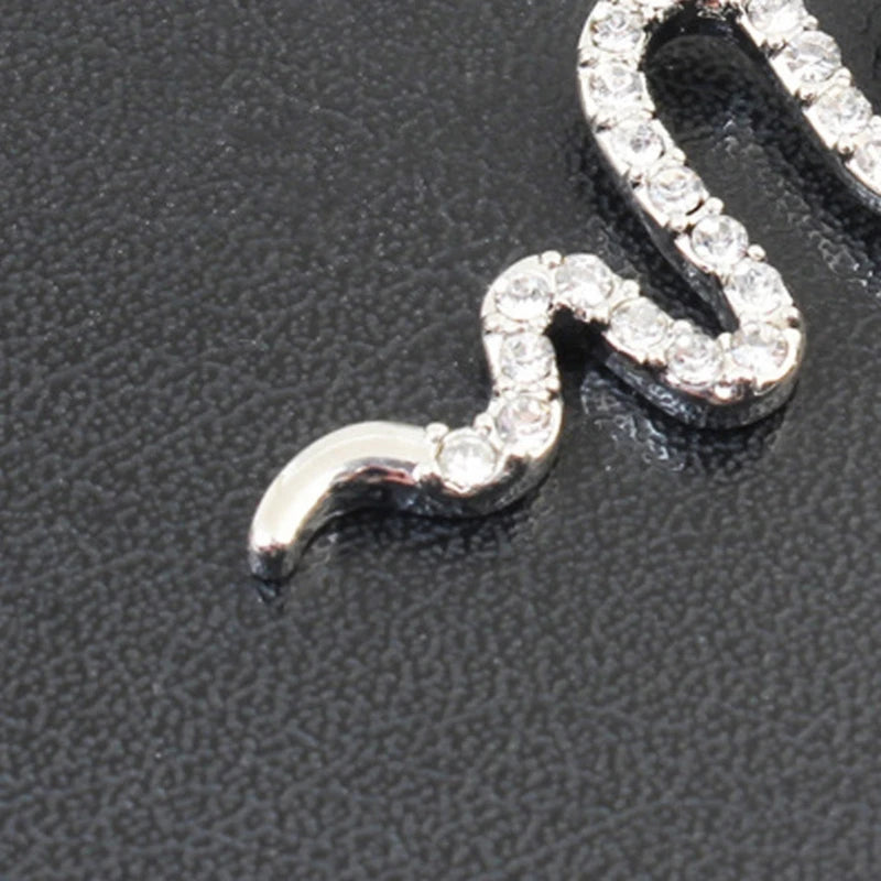 Zircon Belly Button Rings Sparkling Snake Shaped Navel Rings Body Piercing Jewelry Women Dangle Navel Piercing Ring
