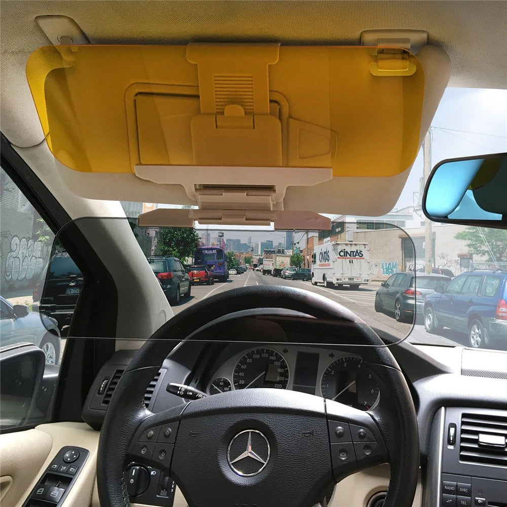 2 in 1 Car Sun Visor HD Goggle Car Day and Night Anti-UV Anti-Dazzle Sun Block Sunshade Rotatable Clear Driving Mirror