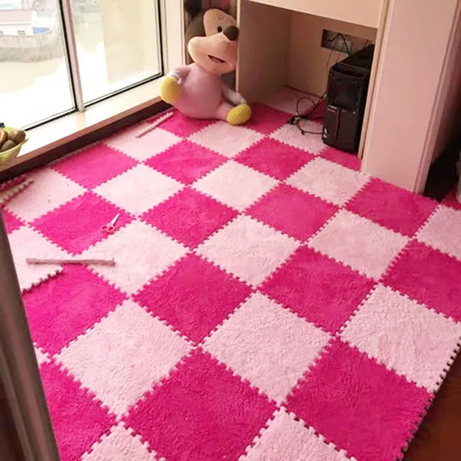 5/10/20 Pcs DIY 30*30*1.1-1.2cm Thick Living Room Bedroom  Kids Room Soft Carpet Magic Patchwork Jigsaw Splice Baby Climbing Mat