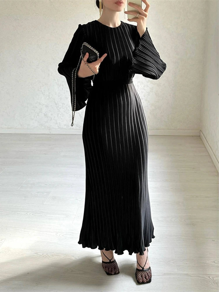 Ramadan Eid Mubarak Women Abaya Dubai Saudi Arabia Turkey Islam Muslim Pleated Dress Niqab Kaftan Robe Femme Musulmane Caftan