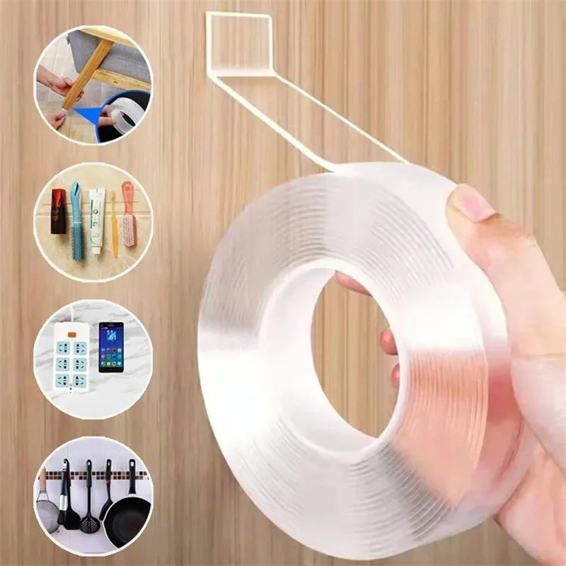 Nano Double Sided Adhesive High Viscosity Waterproof Reusable Acrylic Double Side Adhesive Suitable for Home Decoration