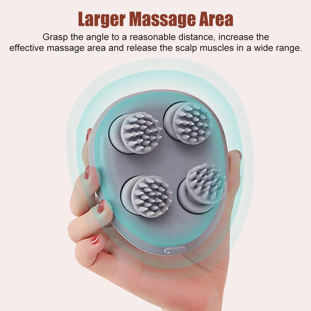 Electric Cats Massager Head Masager Scalp Massage Machine Anti Stress Relax Migraine Headache Relief Relax USB Rechargeable