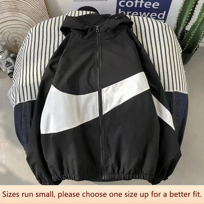 Loose Hong Kong Style Sportswear Couple Jacket Autumn Winter Season Versatile Snap Button Design Men Casual Western Clothes