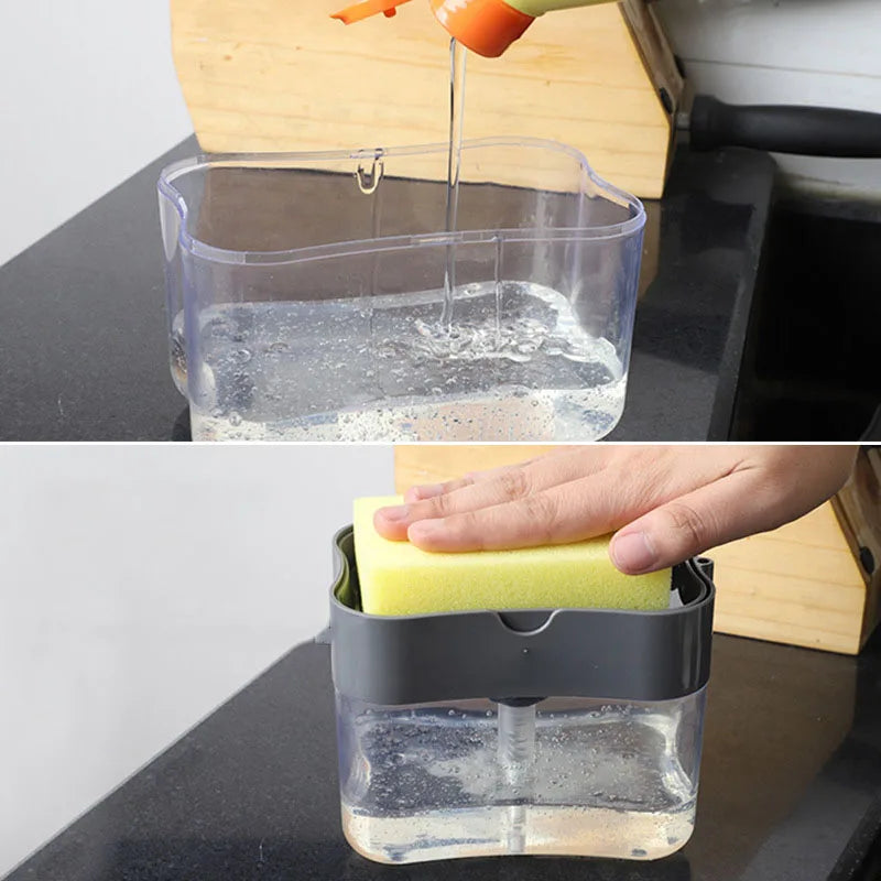 Automatic Soap Dispenser Bottle For Liquid Soap Kitchen Sponge Soap Dispenser Ditchen Sponge Dispenser Manual Soap Dispenser