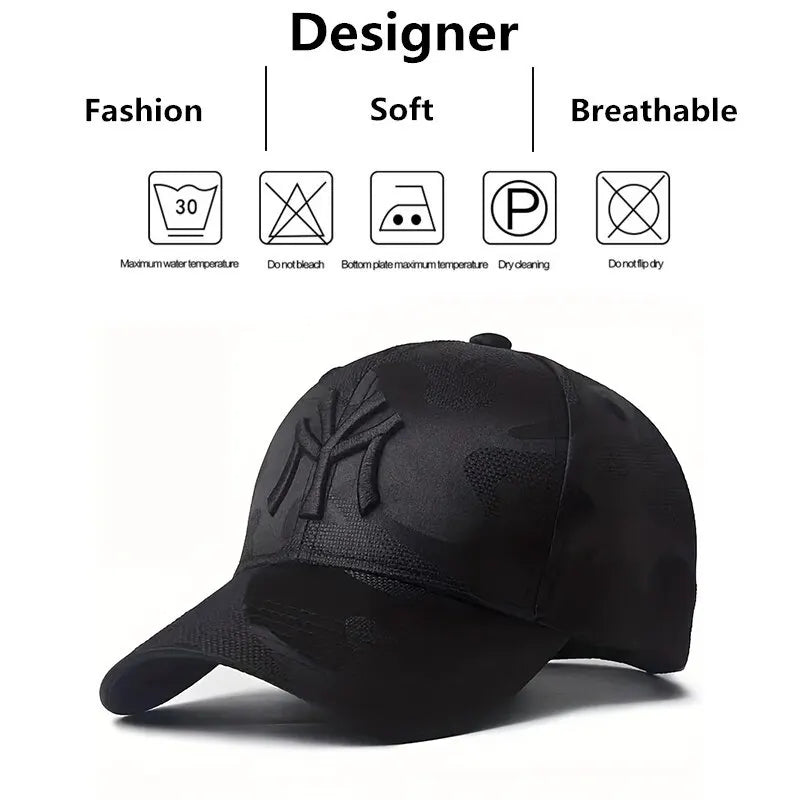 Fashion Letter Embroidery Camouflage Baseball Hats Spring and Autumn Outdoor Adjustable Casual Hats Sunscreen Hat