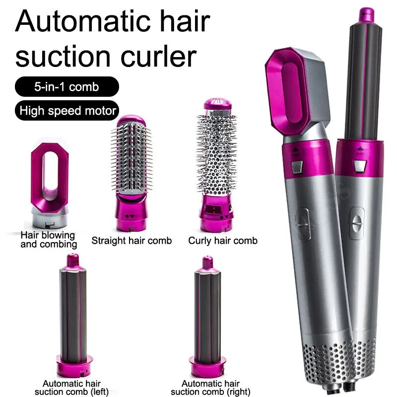 Hairdryer Comb A 5 In 1 Hot Air Comb For Curling And Straightening Hair Automatic Straight Hair Comb And Hair Dryer Hot Comb