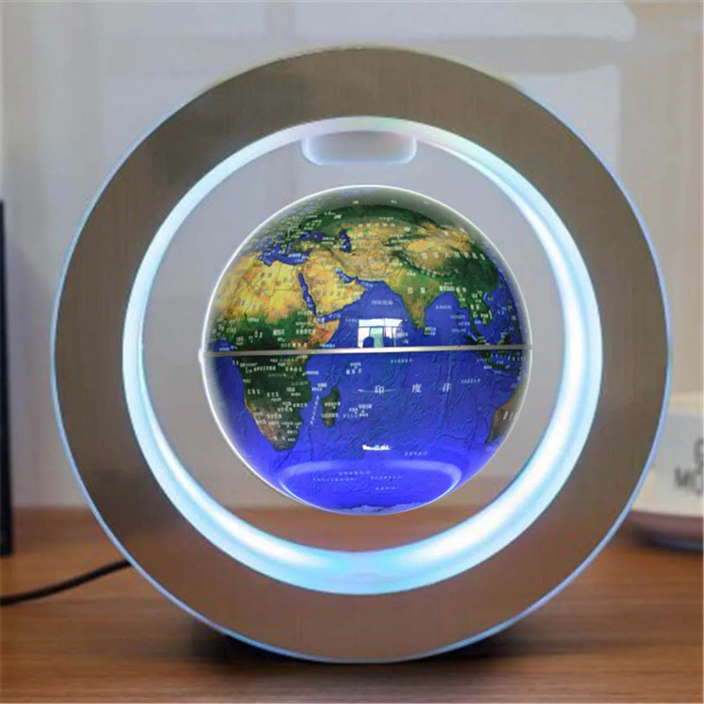 Levitating Lamp Magnetic Levitation Globe Led Rotating Globe Lights Bedside Lights Home Novelty Floating Lamp Learning Ornament