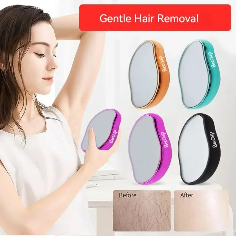 Nano Glass Epilator Exfoliator Senseless Hair Removal Tool Painless Hair Removal No Skin Damage Hair Sharpener Unisex Home Use