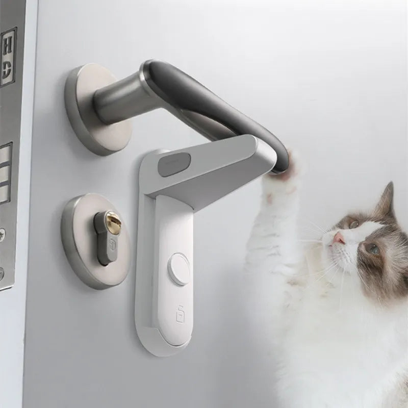 Child safety door handle lock Pet room door handle lock Protection baby door handle lock Punch free Easy to install and use