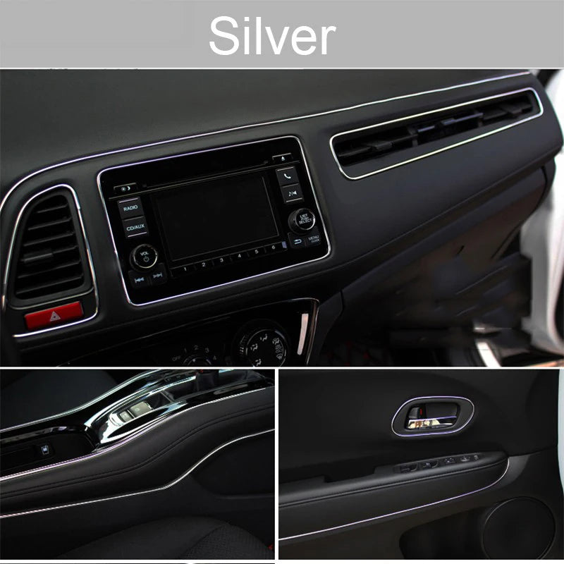 Car Moulding Decoration Flexible Strips1/3/5M Interior Auto Mouldings Car Cover Trim Dashboard Door Edgein Car-styling Universal