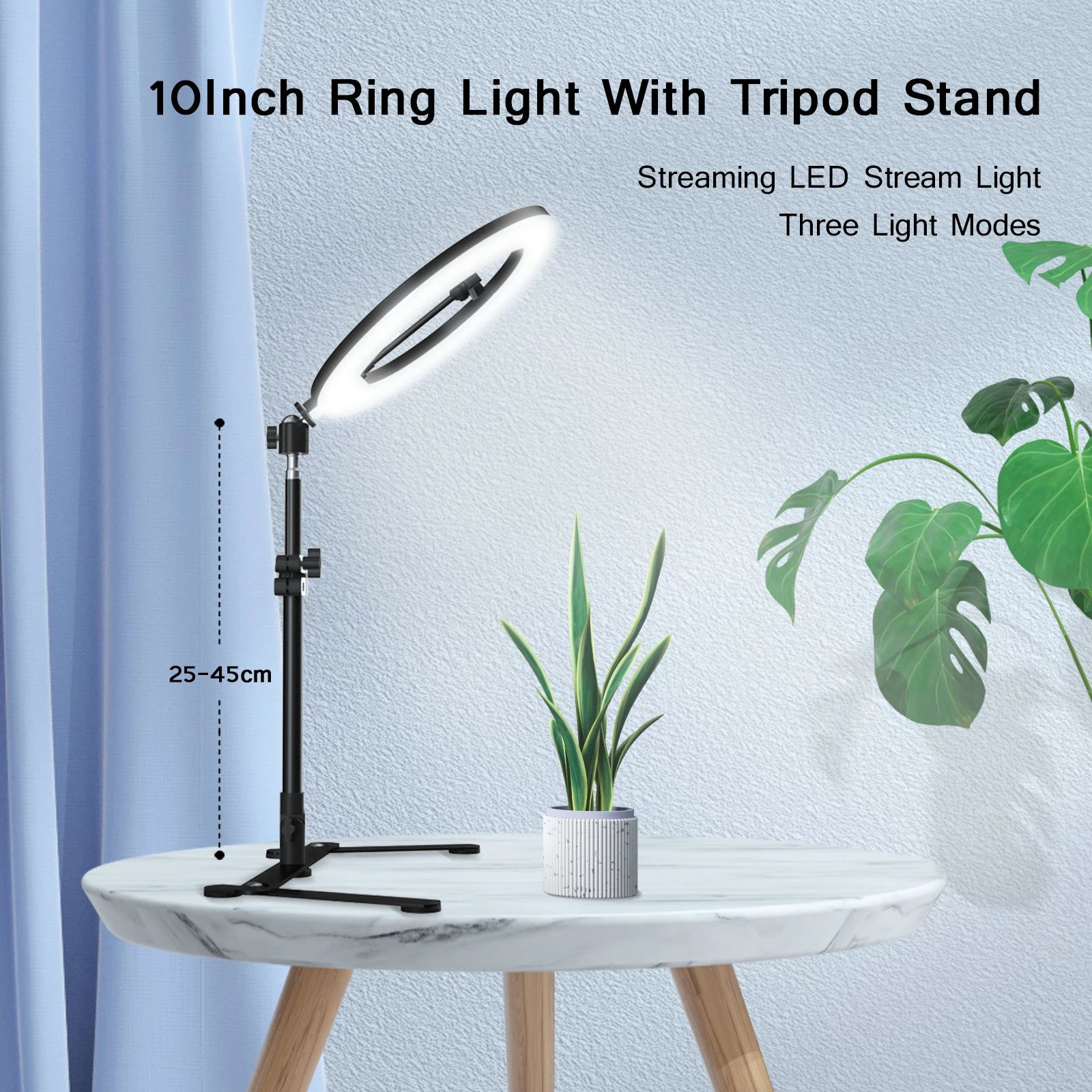 26CM Photography Lighting Phone Ringlight Tripod Stand Photo Led Selfie Remote Fill Ring Light Lamp Video Youtube Live COOK