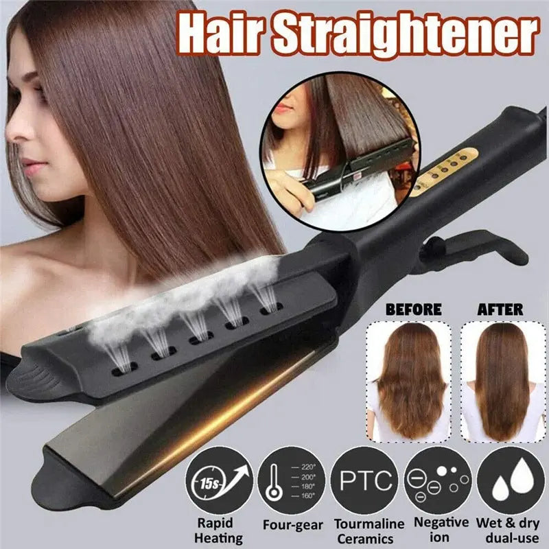 Curling And Straightening Dual Use Hair Straightening Splint Constant Temperature 4 Gears Portable Air Bangs Curling Straightene